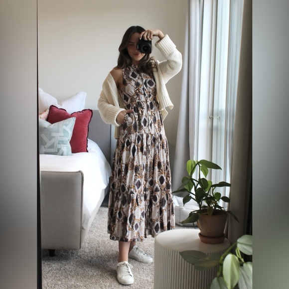 Anthropologie Maeve Snake-Printed Maxi Dress - Picture 6 of 7